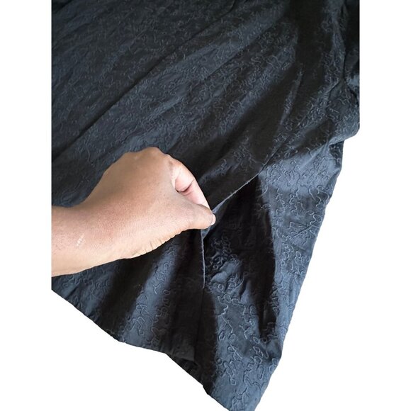 Eileen Fisher Embroidered !00% Silk Open Front Blazer Jacket Size L Quiet Luxury - Picture 10 of 13